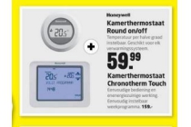 kamerthermostaat round on off en kamerthermostaat chronotherm touch