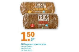 ah dagverse streekbroden nu eur1 50 per stuk