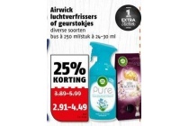 airwick luchtverfrissers of geurstokjes