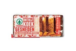 ontbijtkoek gesneden