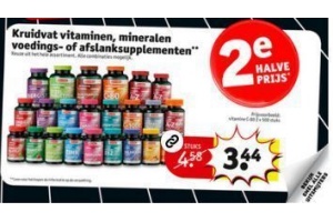 kruidvat vitaminen mineralen voedings of afslanksupplementen