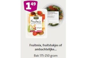 fruitmix fruitstukjes of ambachtelijke rauwkostsalade