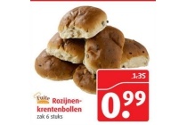 fuite rozijnenkrentenbollen