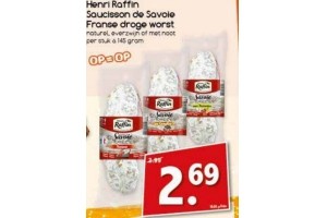 henri raffin saucisson de savoie franse droge worst