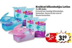 excuus werknemer Franje Kruidvat billendoekjes Lotion nu voor €3,99 - Beste.nl
