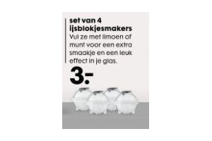 set van 4 ijsblokjesmakers nu eur3 00