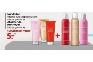 bodylotion en schuimende douchegel nu samen eur5