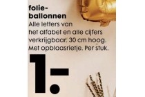 alle folieballonnen nu eur1 per stuk