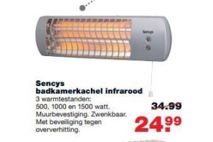 sencys badkamerkachel infrarood nu eur34 99