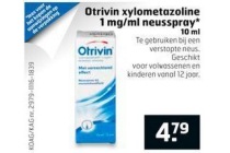 otrivin xylometazoline neusspray