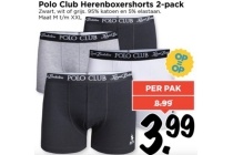 polo club herenboxershorts 2 pack