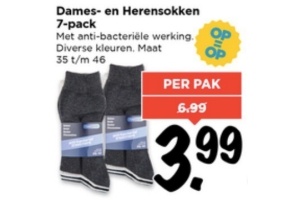 dames en herensokken 7 pack