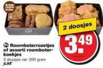 roomboterrozetjes of assorti roomboterkoekjes