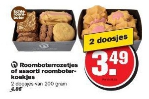 roomboterrozetjes of assorti roomboterkoekjes