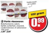 portie vleeswaren