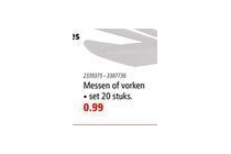 wegwerp messen en vorken set 20 stuks nu eur0 99