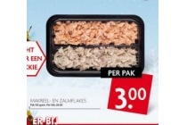 makreel en zalm flakes