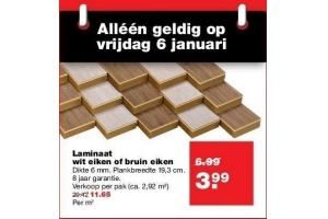 laminaat wit eiken of bruin eiken