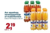 aro appelsap sinaasappelsap of multivitamine