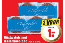 rijstwafels met melkchocolade