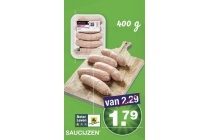 saucijzen 400 gram nu eur1 79