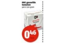 okeur gezeefde tomaten