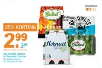 alle overige grolsch en brouwers bier
