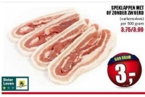 speklappen met of zonder zwoerd