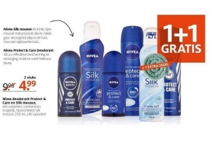 nivea deodorant protect en care en silk mousse