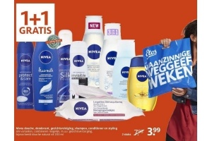 nivea douche deodorant gezichtsreiniging shampoo conditioner en styling