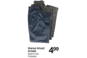 heren tricot broek