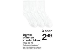 dames of heren sportsokken