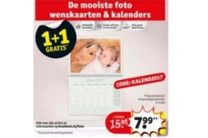 foto wenskaart en kalender