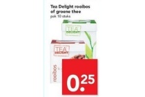 tea delight rooibos of groene thee