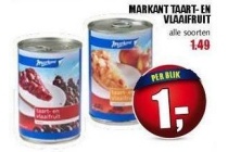 markant taart en vlaaifruit