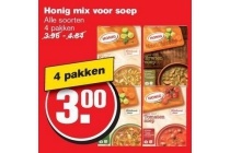 alle soorten honig mix voor soep