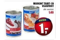 markant taart en vlaaifruit