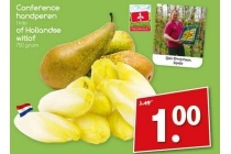 conference handperen of hollandse witlof