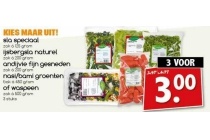 sla speciaal ijsbergsla naturel andijvie fijn gesneden nasi bami groenten of waspeen