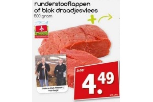 runderstooflappen of blok draadjesvlees