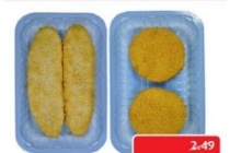 kabeljauwburger en visschnitzel