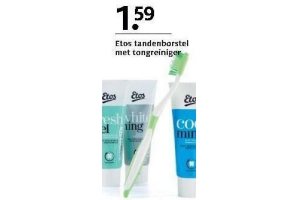 etos tandenborstel met tongreiniger