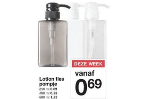 lotion fles pompje