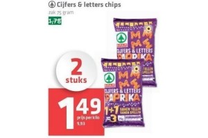 cijfers en letters chips
