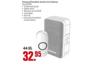 honeywell draadloze deurbel met drukknop