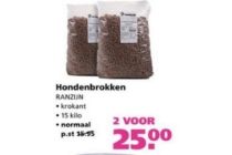 2 verpakkingen ranzijn hondenbrokken voor eur25