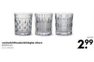 waxinelichthouder drinkglas altura