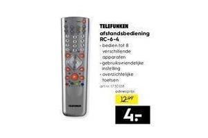 telefunken afstandsbediening rc 6 4 nu eur4