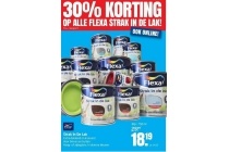 30 korting op alle flexa strak in de lak