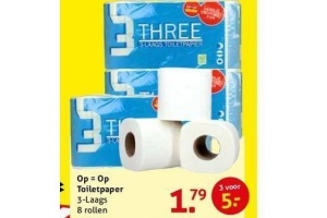 op op toiletpapier 3 laags